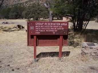 Group reservation area sign