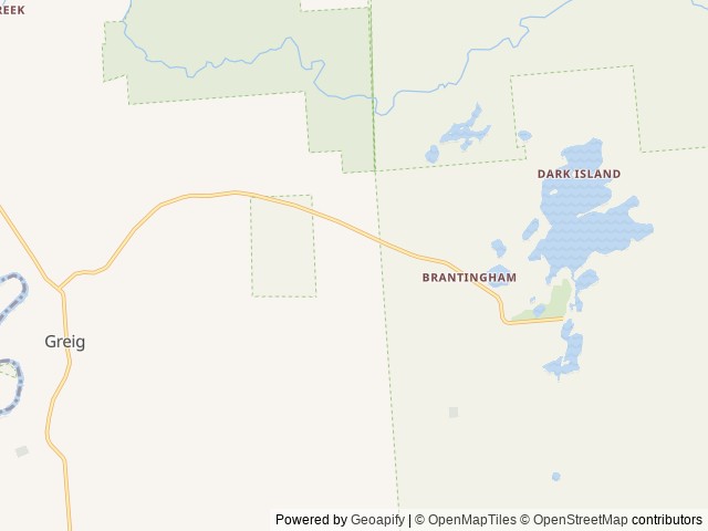 Map of Raven Acres Cabins and RV Resort location at Brantingham, NY, United States