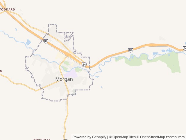 Map of Como Springs Resort location at Morgan, UT, United States
