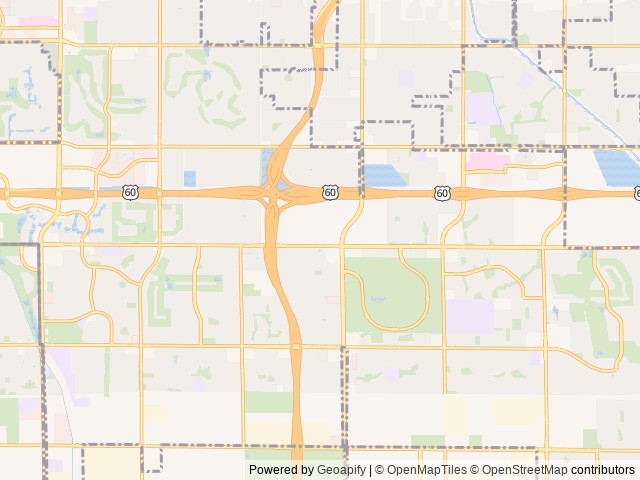 Map of Monte Vista Village Resort location at Mesa, AZ, United States