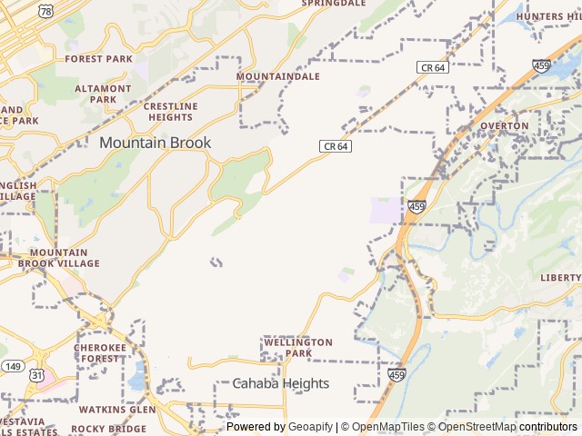 Map for 2024 Airstream Globetrotter near Birmingham, AL