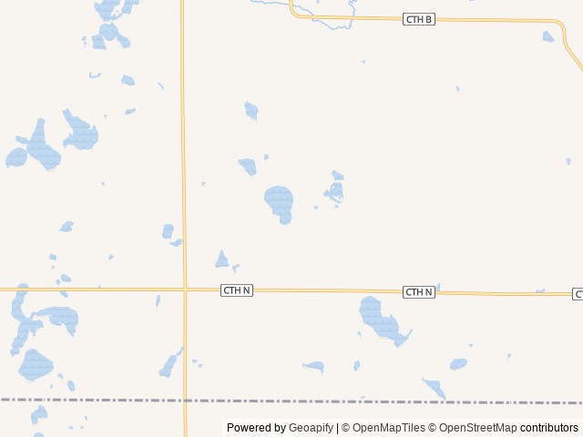 Map of Skonewood Christian Retreat location at Cushing, WI, United States