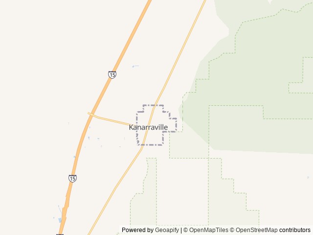 Map of Red Ledge RV Park and Campground location at Kanarraville, UT, United States