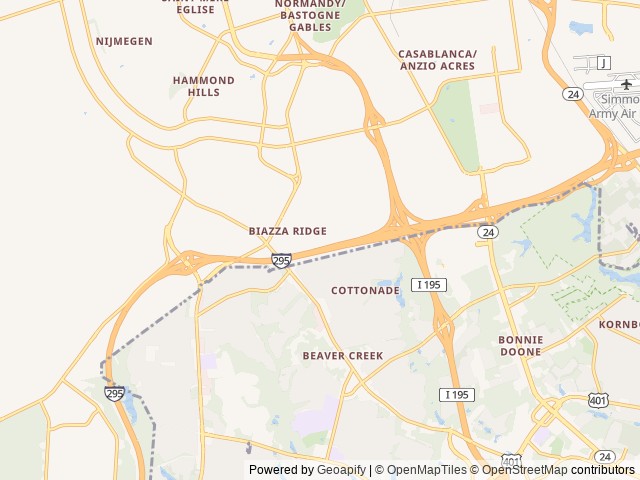 Map for 2023 Cougar 364BHL near Fayetteville, NC