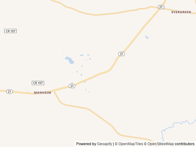 Map of Elm Creek RV Park location at Lincoln, TX, United States