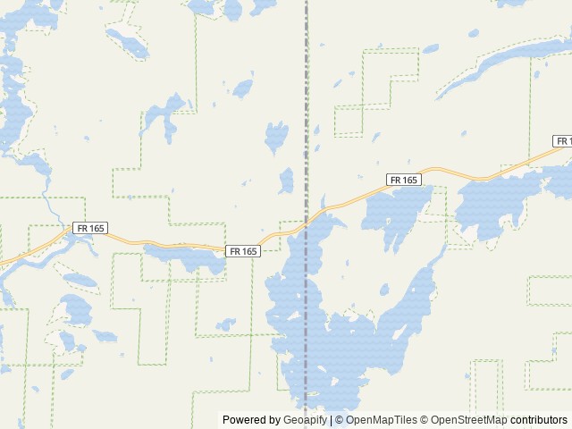 Map of Crescent Lake (MN) location at Tofte, MN, United States