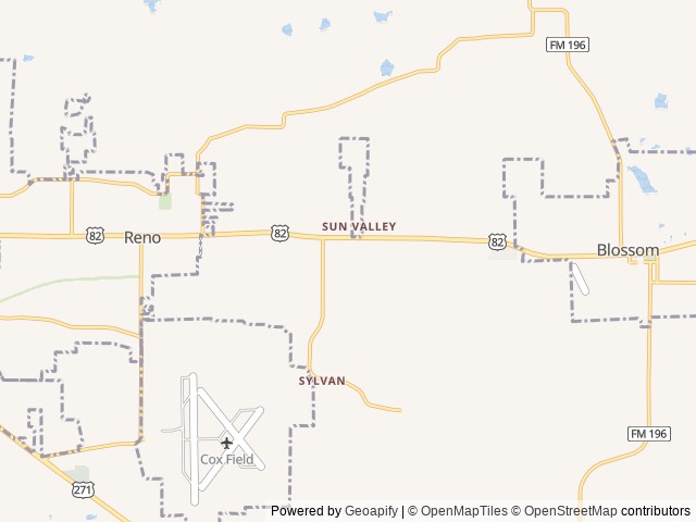 Map of Avalon RV Park location at Paris, TX, United States
