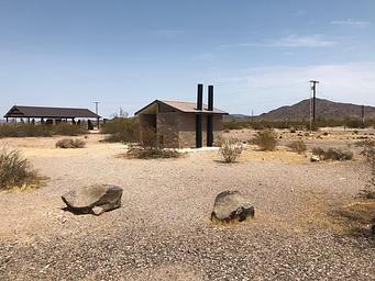 Alternate view of vault toilet building