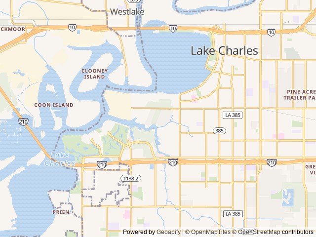 Map for 2019 Thor M. Coach Chateau 26B-Geaux Travel Y'all near Lake Charles, LA
