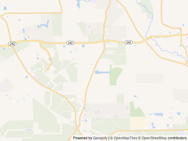 Map of Peaceful Pines RV Park location at Conroe, TX, United States