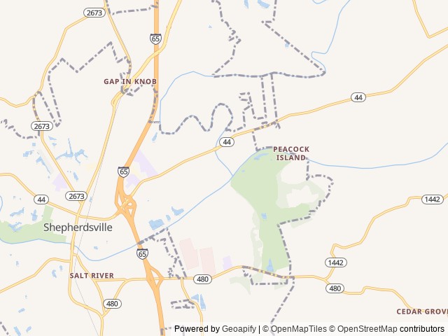Map for Bourbon Paradise Camping near Shepherdsville, KY