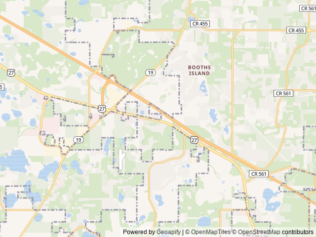 Map of Encore Clerbrook RV & Golf Resort location at Clermont, FL, United States