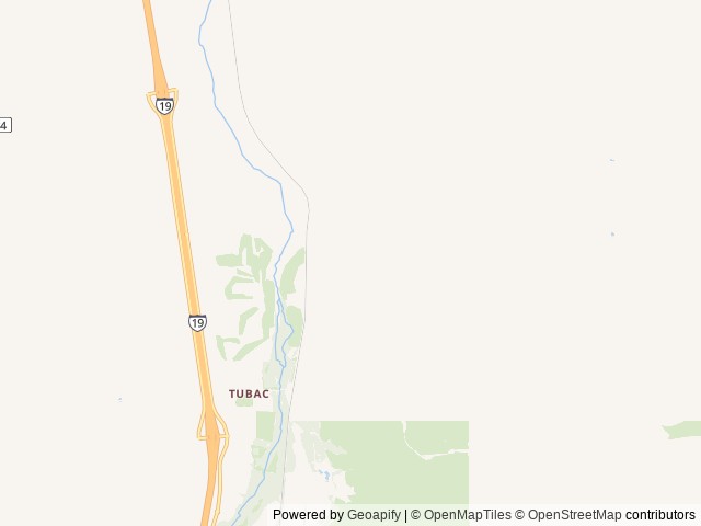 Map of The Grove Campground location at Tubac, AZ, United States