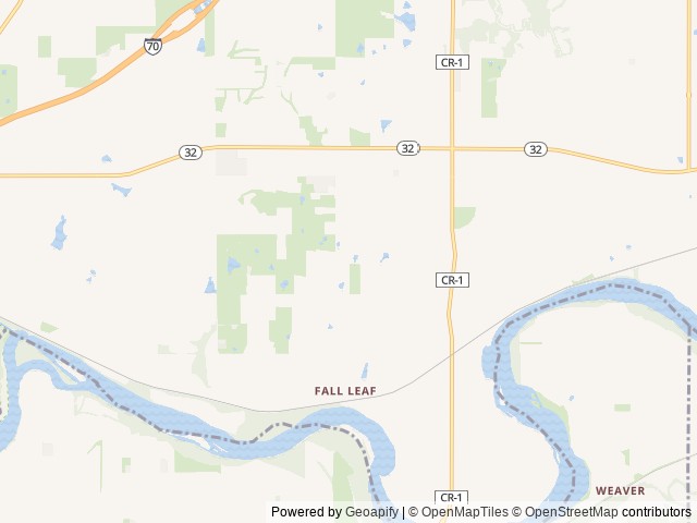 Map for Grey Wolf near Linwood, MO