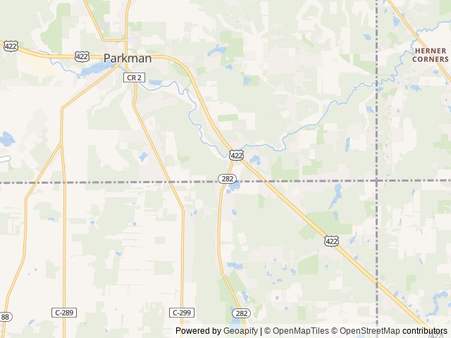 Map of Kool Lakes Family Campground location at Seville, OH, United States