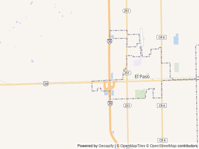 Map of El Paso Antique Mall RV Park location at El Paso, IL, United States