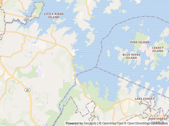 Map of West Bank Park Shelters (GA) location at Cumming, GA, United States