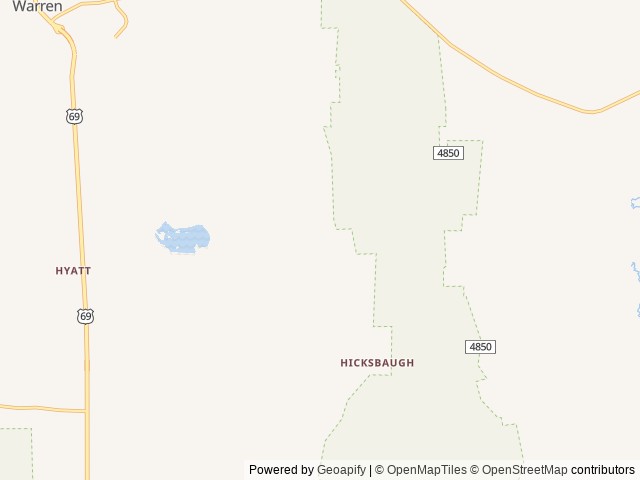 Map of The Frog Pond location at Warren, TX, United States