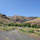 View of Jones Canyon Campground and Deschutes River Canyon walls beyond.