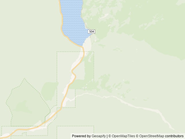 Map of Noisy Creek location at Metaline Falls, WA, United States