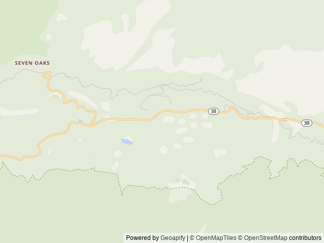 Map of San Gorgonio location at Angelus Oaks, CA, United States