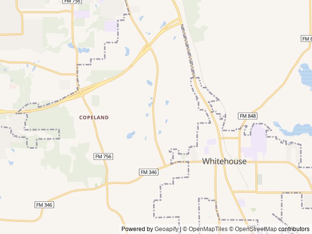 Map of Tyler Camping RV Park location at Tyler, TX, United States