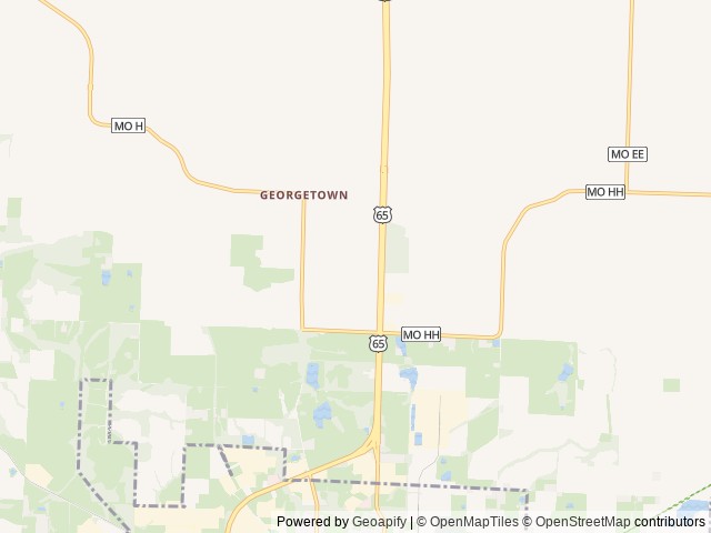 Map of Happy Acres location at Sedalia, MO, United States