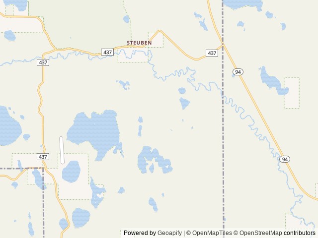 Map of Bass Lake Campsite location at Rapid River, MI, United States