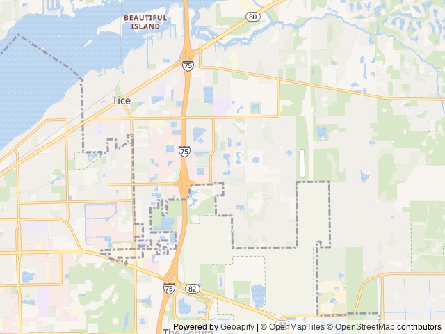 Map of Laguna Caribe RV Resort location at Fort Myers, FL, United States