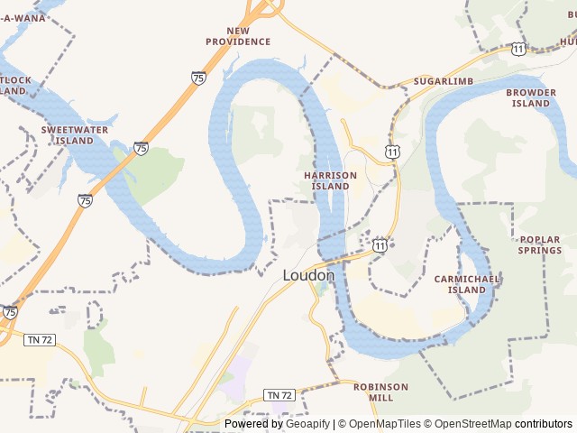 Map for Bubbles Forest River Solera C class near Loudon, TN