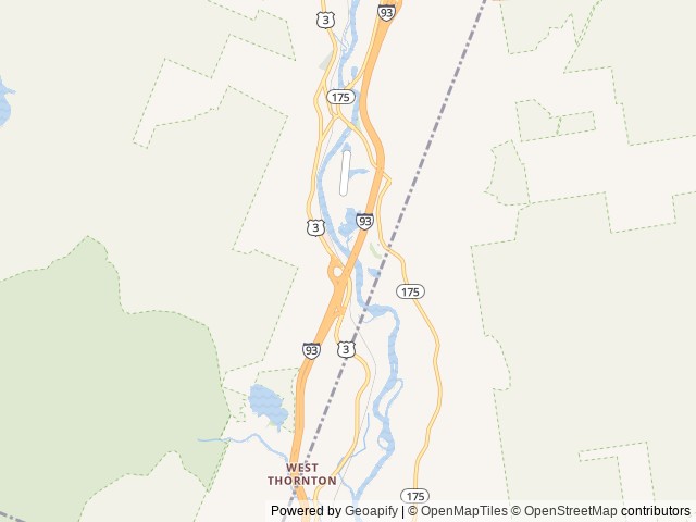 Map of Lincoln / Woodstock KOA Holiday location at Woodstock, NH, United States