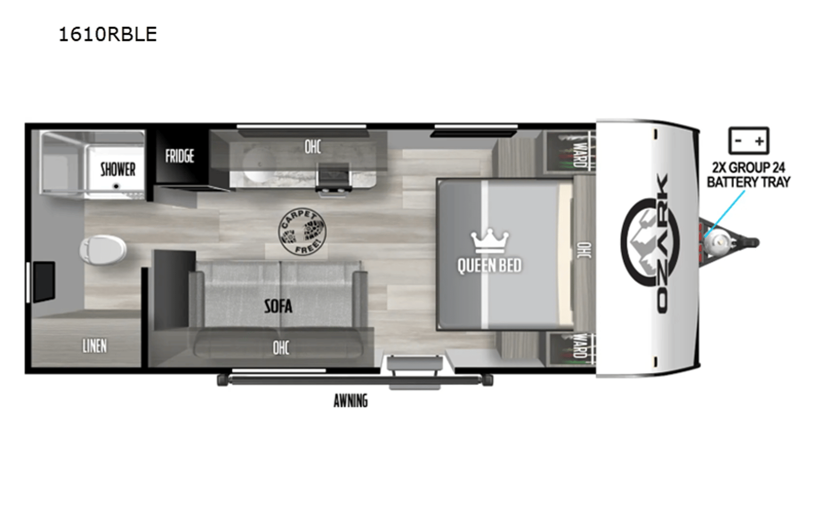 2025 Forest River RV Ozark 1610RBLE
