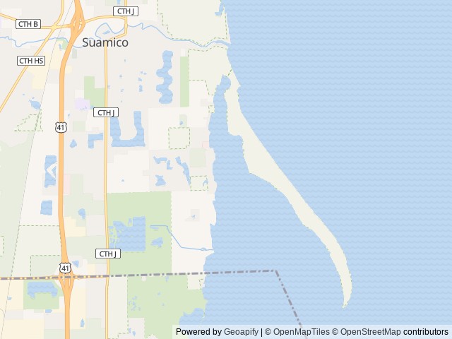 Map for Fully Stocked Family Camper • Sleeps 7 near Suamico, WI