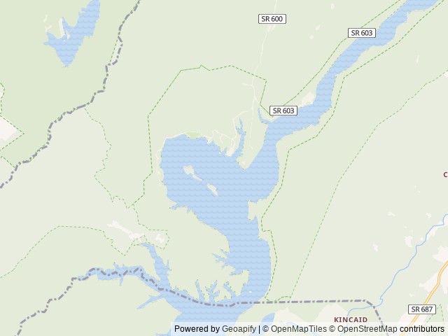 Map of Bolar Mountain Recreation Area location at Warm Springs, VA, United States