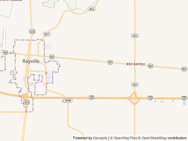 Map of Holly Ridge Lodge & RV Resort location at Rayville, LA, United States