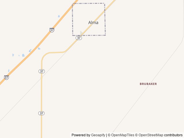 Map for Abby’s Pet & Child Friendly Camper Rental near Alma, MO