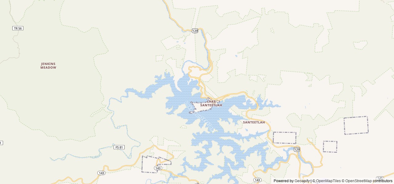 Map of Cheoah Point Campground location at Robbinsvillle, NC, United States