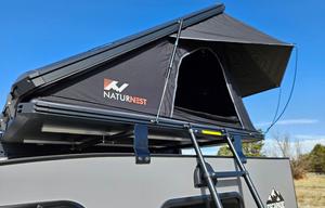 Off-Grid Teardrop Trailer Camper with Rooftop Tent