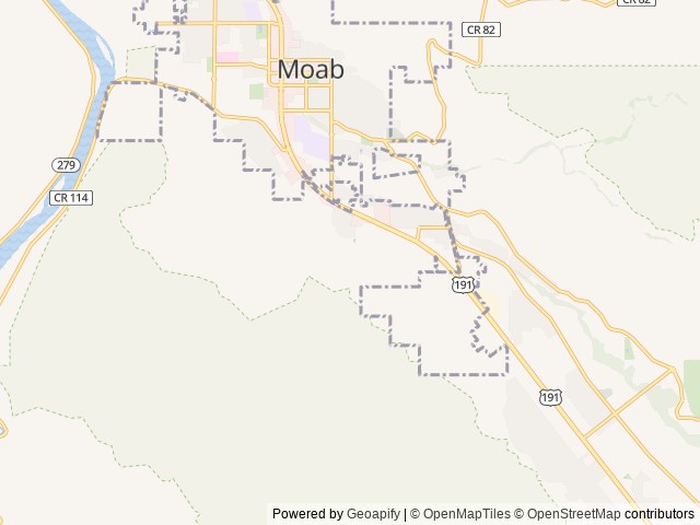 Map for 2025 Grand Design Transcend One 151BH near Moab, UT
