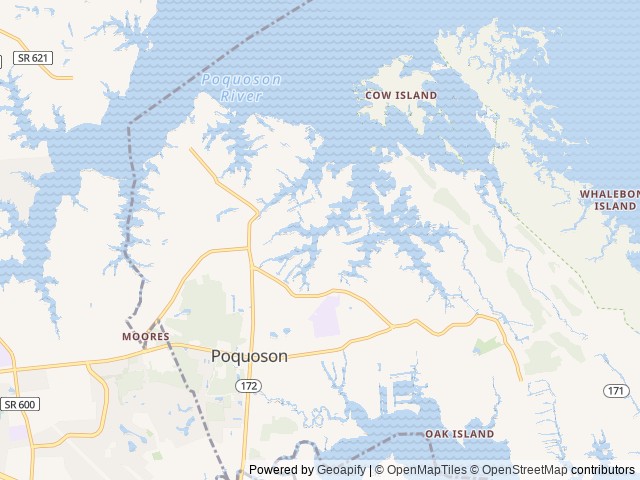 Map of Whitehouse Cove Marina location at Poquoson, VA, United States