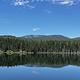 A photo of the view from Lakeside Campground, looking West over Lake Alva. 