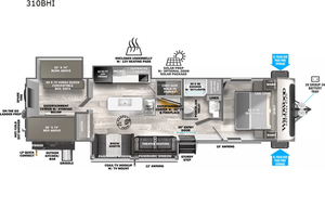 2023 Forest River RV Wildwood Heritage Glen 310BHI