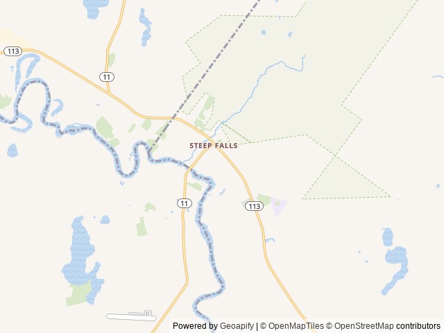 Map of Acres Of Wildlife, Inc. location at Steep Falls, ME, United States