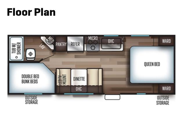 2019 Forest River RV Cherokee Grey Wolf 22MKSE
