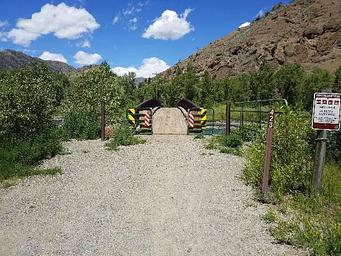 Wapiti Bridge Over River