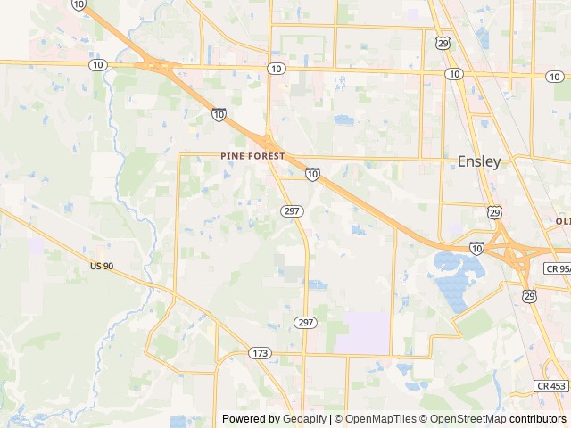 Map of Pensacola North RV Resort location at Pensacola, FL, United States