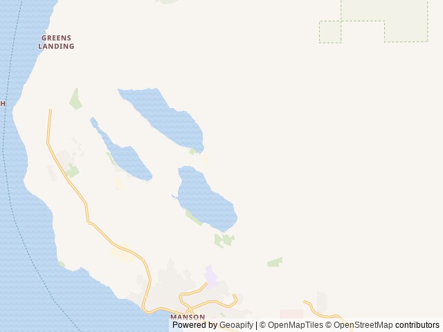 Map of Wapato Lake Campground location at Manson, WA, United States