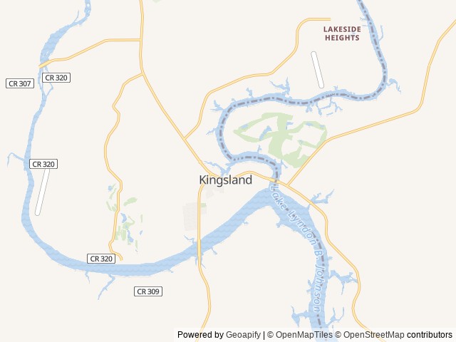 Map of WAKE & LAKE RV RESORT location at Buchanan Dam, TX, United States