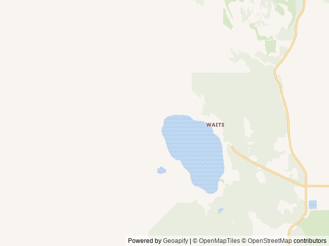 Map of Waitts Lake RV Resort location at Valley, WA, United States