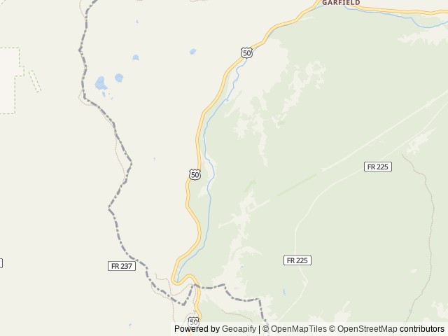 Map of Monarch Park location at Salida, CO, United States